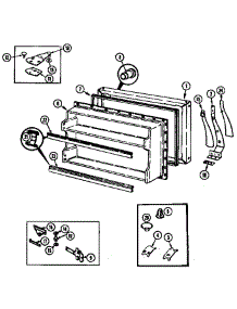 Freezer Door (Gt19x7a / Dc52a) (Gt19x7a / Dc58a) (Gt19x7v / Dc51a) (Gt19x7v / Dc57a) parts for Maytag Refrigerator GT19X7A/DC51A from AppliancePartsPros.com