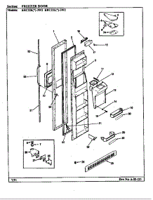 Freezer Door parts for Maytag Refrigerator KRC22LN3W2/BP37A from AppliancePartsPros.com