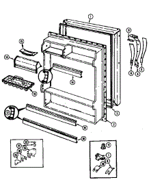 Fresh Food Door parts for Maytag Refrigerator GT17X43A/DF36A from AppliancePartsPros.com