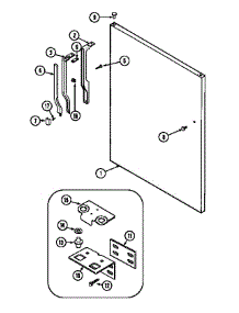 Fresh Food Outer Door (Gt2413nxfw) parts for Maytag Refrigerator GT2413NXF* from AppliancePartsPros.com