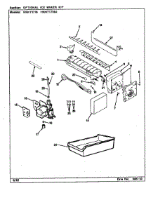 Optional Ice Maker Kit parts for Maytag Refrigerator HRNT1716/BF28D from AppliancePartsPros.com