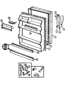 Fresh Food Door parts for Maytag Refrigerator GT15X83V/DF15A from AppliancePartsPros.com