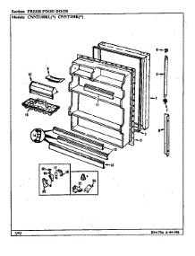 Fresh Food Door parts for Maytag Refrigerator CNNT198KA/CF66A from AppliancePartsPros.com