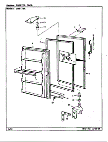 Freezer Door parts for Maytag Refrigerator DNF17HX/X5Z53 from AppliancePartsPros.com
