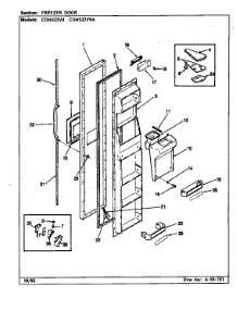 Freezer Door parts for Maytag Refrigerator CDNS22V9/CR37A from AppliancePartsPros.com