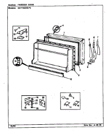 Freezer Door parts for Maytag Refrigerator GNT15M42/CF01A from AppliancePartsPros.com