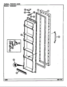Freezer Door parts for Maytag Refrigerator GS20X83V/DP05A from AppliancePartsPros.com