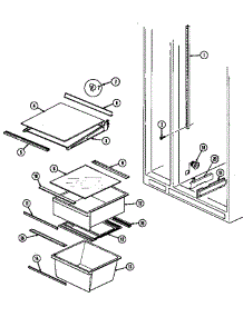Shelves & Accessories parts for Maytag Refrigerator GS20X8D3V/DP10A from AppliancePartsPros.com