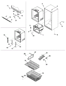 Interior Cabinet & Freezer Shelving parts for Maytag Bottom-Mount Refrigerator MB2227PEHB-PMB2227PHB0 from AppliancePartsPros.com