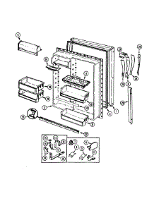 Fresh Food Door parts for Maytag Top-Mount Refrigerator RBE214RFA-DD54A from AppliancePartsPros.com