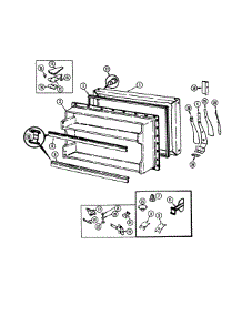 Freezer Door parts for Maytag Top-Mount Refrigerator RBE214RFA-DD54A from AppliancePartsPros.com