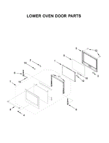 Lower Oven Door Parts parts for Maytag Electric Wall Oven MEW9627FZ03 from AppliancePartsPros.com