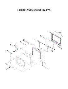Upper Oven Door Parts parts for Maytag Electric Wall Oven MEW9627FZ03 from AppliancePartsPros.com