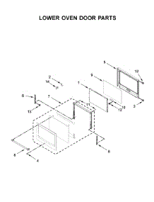 Lower Oven Door Parts parts for Maytag Electric Wall Oven MEW9630FZ03 from AppliancePartsPros.com