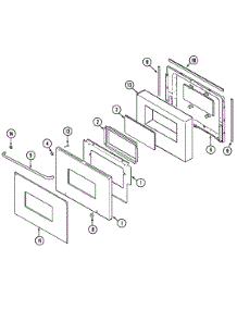 Door (Upper & Lower) parts for Maytag Gas Wall Oven CWG3600AAB0 from AppliancePartsPros.com