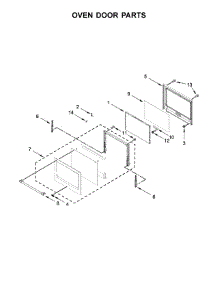 Oven Door Parts parts for Maytag Electric Wall Oven MEW9530FZ03 from AppliancePartsPros.com