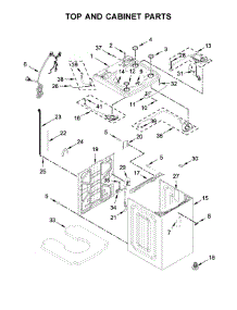 Top And Cabinet Parts parts for Maytag Washer 7MMVWB955FC1 from AppliancePartsPros.com