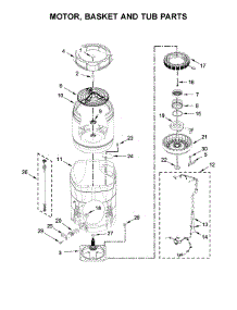 Motor, Basket And Tub Parts parts for Maytag Washer 7MMVWB955FC1 from AppliancePartsPros.com