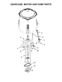 Gearcase, Motor And Pump Parts parts for Maytag Washer 7MMVWC100DW2 from AppliancePartsPros.com