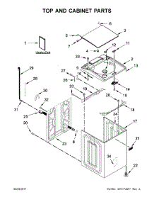 Top And Cabinet Parts parts for Maytag Washer MVWB835DC3 from AppliancePartsPros.com