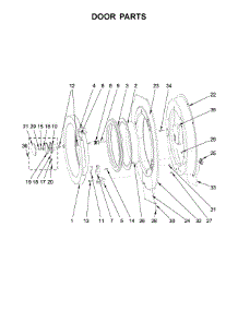 Door Parts parts for Maytag Washer MXR25PDAAS from AppliancePartsPros.com