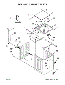 Top And Cabinet Parts parts for Maytag Washer MVWB835DC2 from AppliancePartsPros.com