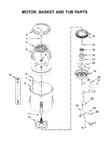 Motor, Basket And Tub Parts parts for Maytag Washer MVWB835DW4 from AppliancePartsPros.com