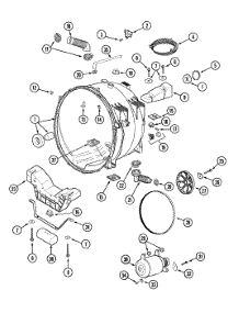 Outer Tub & Motor parts for Maytag Washer PVTEST2Q from AppliancePartsPros.com