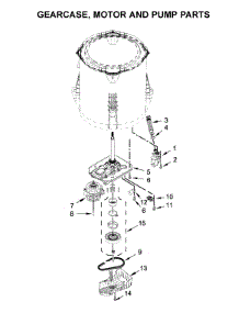 Gearcase, Motor And Pump Parts parts for Maytag Washer MVWC465HW1 from AppliancePartsPros.com