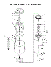 Motor, Basket And Tub Parts parts for Maytag Washer MVWB765FC3 from AppliancePartsPros.com