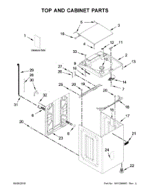 Top And Cabinet Parts parts for Maytag Washer MVWB765FC3 from AppliancePartsPros.com