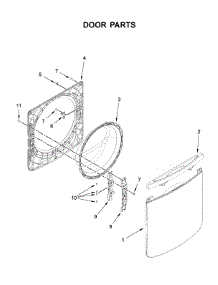 Door Parts parts for Maytag Washer MHW6630HC0 from AppliancePartsPros.com
