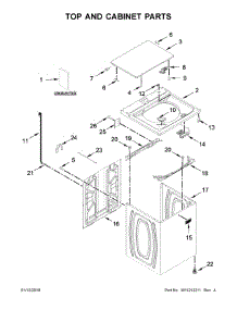 Top And Cabinet Parts parts for Maytag Washer 7MMVWC417FW0 from AppliancePartsPros.com