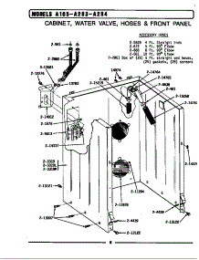 Cabinet, Water Valve, Hoses & Frnt Panel (A283) (Ga283) (La283) parts for Maytag Washer BA283 from AppliancePartsPros.com