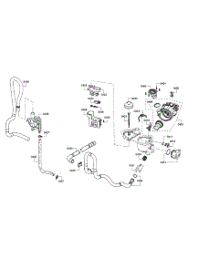 Drain & Haet Pumps / Water Inlet parts for Bosch Dishwasher SHE3ARL5UC/06 from AppliancePartsPros.com
