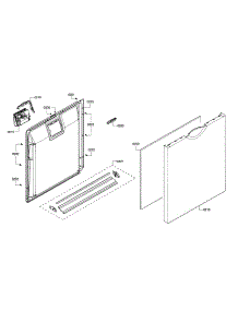 Door / Dispenser parts for Bosch Dishwasher SHE3ARL5UC/06 from AppliancePartsPros.com