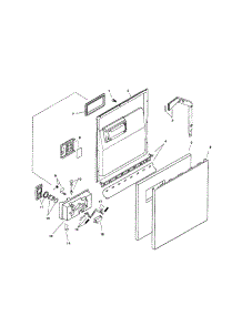 Door Assembly parts for Bosch Dishwasher SHU5314UC/06 from AppliancePartsPros.com