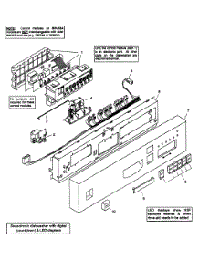 Fascia Panel parts for Bosch Dishwasher SHU53A02UC/14 from AppliancePartsPros.com