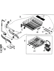 Racks parts for Bosch Dishwasher SHU53A02UC/14 from AppliancePartsPros.com