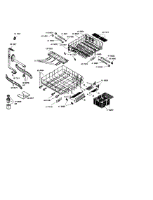 Racks parts for Bosch Dishwasher SHU66C05UC/14 / FD8211 from AppliancePartsPros.com