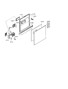 Door Assembly parts for Bosch Dishwasher SHU66C05UC/14 / FD8211 from AppliancePartsPros.com