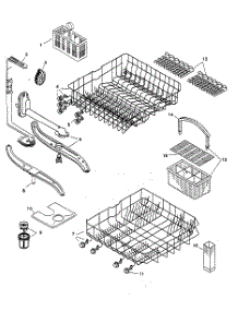 Racks parts for Bosch Dishwasher SHU3306UC/11 from AppliancePartsPros.com
