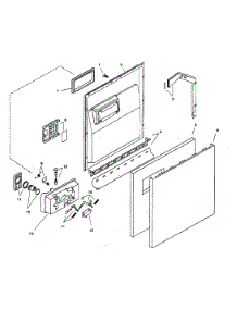 Door Assy parts for Bosch Dishwasher SHU3322UC/11 from AppliancePartsPros.com