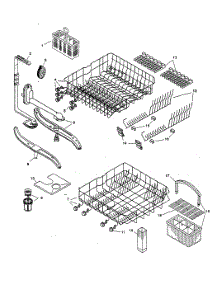 Racks parts for Bosch Dishwasher SHU3322UC/11 from AppliancePartsPros.com