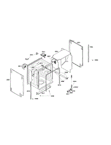 Cavity & Frame parts for Bosch Dishwasher SHI66A05UC/14 from AppliancePartsPros.com