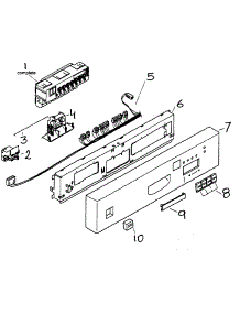 Fascia Panel parts for Bosch Dishwasher SHU43C02UC/14 from AppliancePartsPros.com