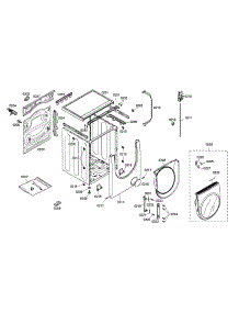 Door / Top Panel parts for Bosch Washer WFMC2201UC/15 from AppliancePartsPros.com
