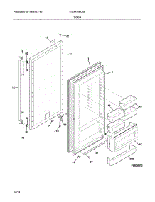Door parts for Electrolux Upright Freezer E32AF85PQSE from AppliancePartsPros.com