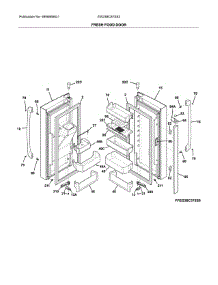 Fresh Food Door parts for Electrolux Bottom-Mount Refrigerator EW23BC87SS2 from AppliancePartsPros.com