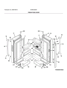Fresh Food Door parts for Electrolux Bottom-Mount Refrigerator EI23BC32SS4 from AppliancePartsPros.com
